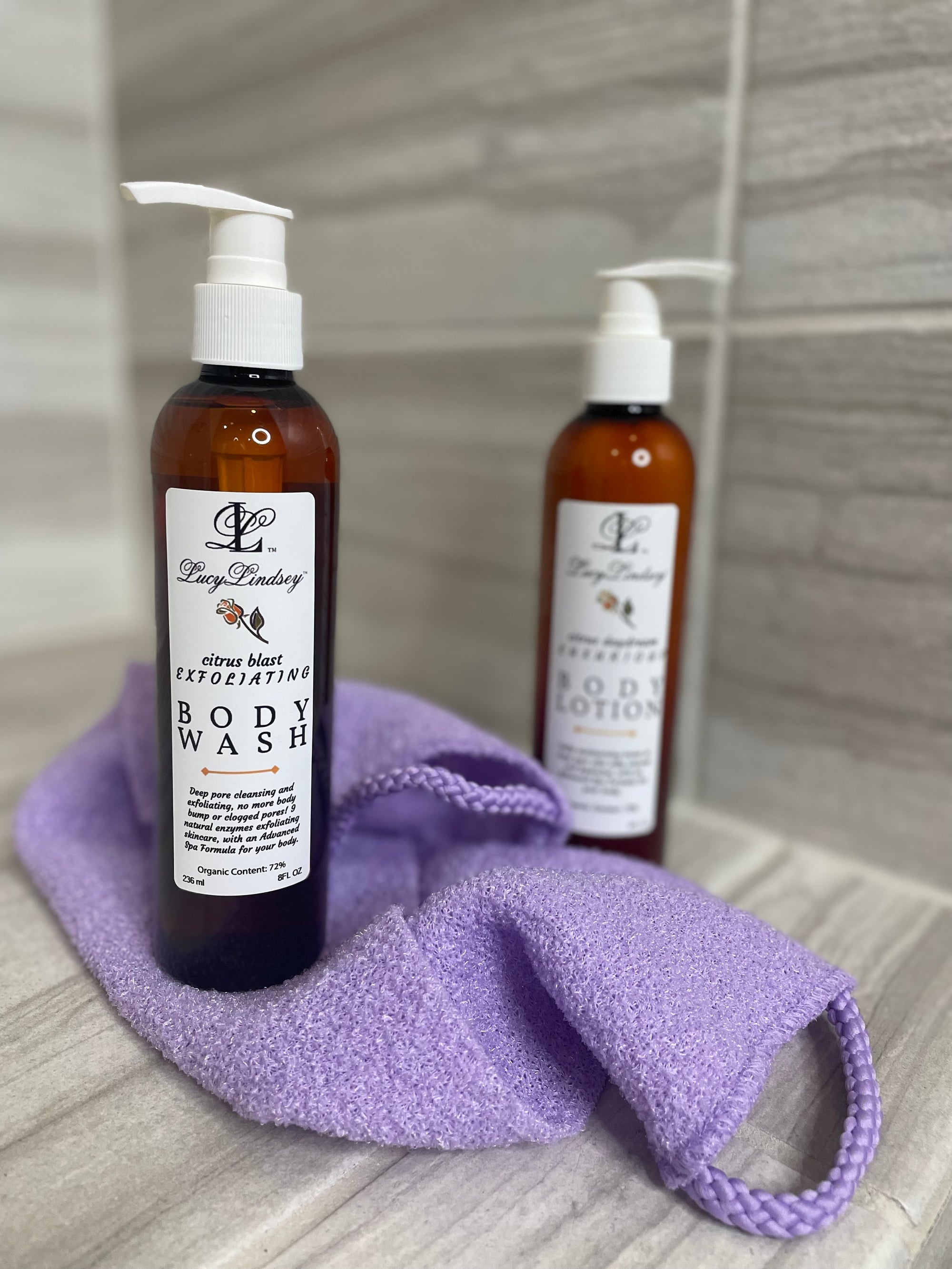 Citrus Blast Exfoliating body wash.